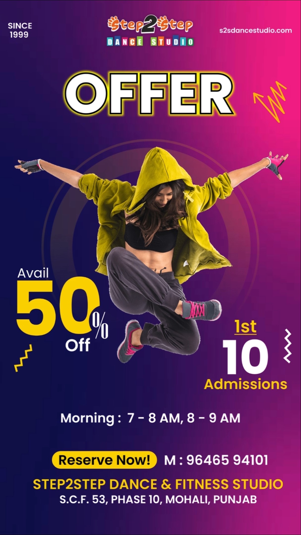 Avail 50% Discount on Dance Classes @step2stepdancestudio #registernow #shorts #yt